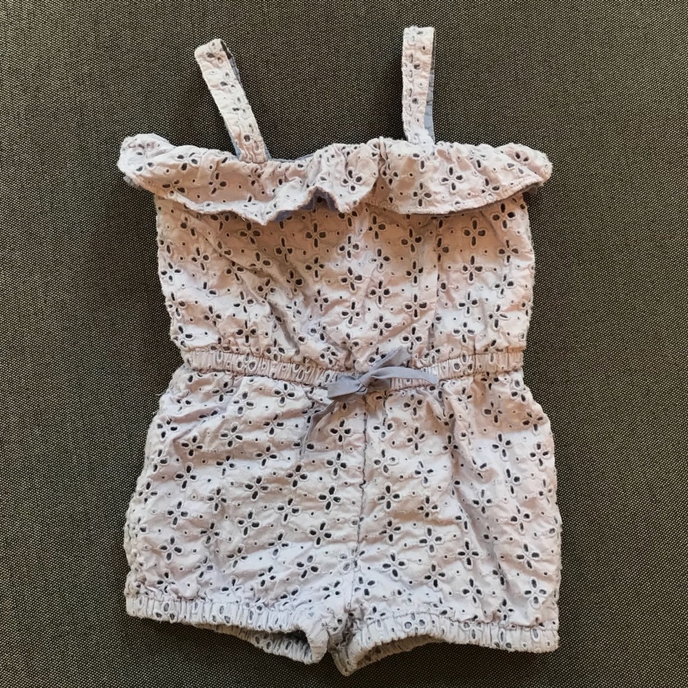 Lavender Eyelet Romper Baby Gap